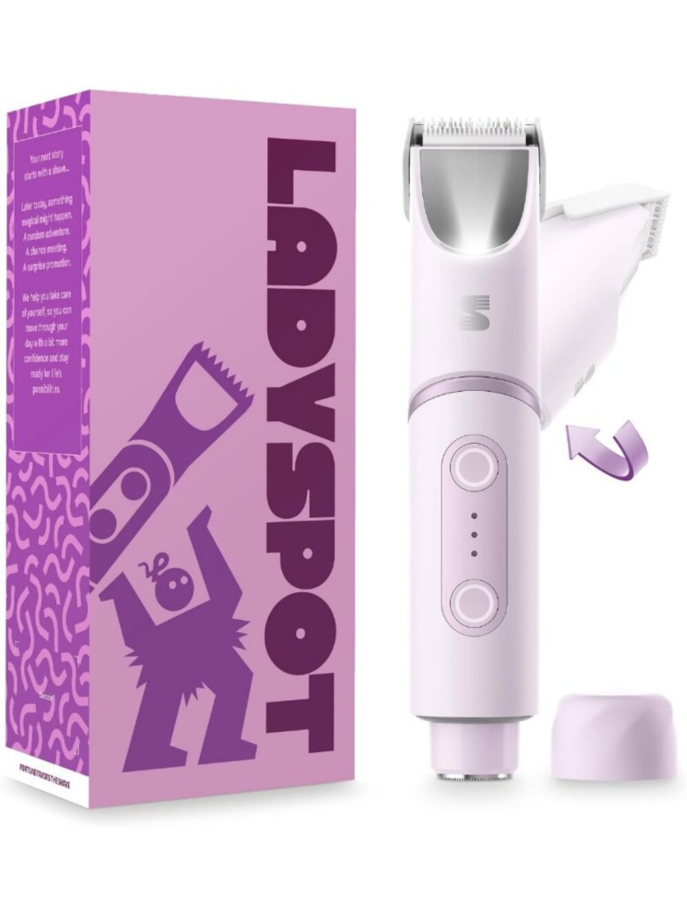 2-in-1 Electric Bikini Trimmer for Women with 180° Rotating Head & Precision